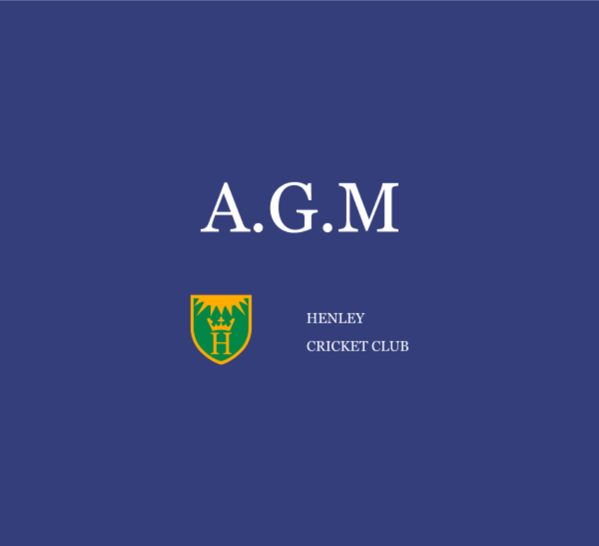 Henley Cricket Club AGM - Sunday November 28th at 11.00am